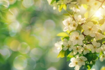 Spring background with empty copy space Generative Ai 