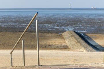 beach in the morning near cuxhaven 