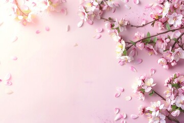 Spring background with empty copy space Generative Ai 