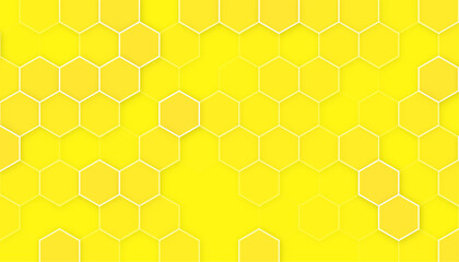 Abstract Isometric shape background for business. Yellow honeycomb marble abstract background