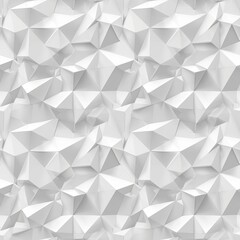 Ethereal Elegance: White Polygonal Texture in Endless 3D Volumetric