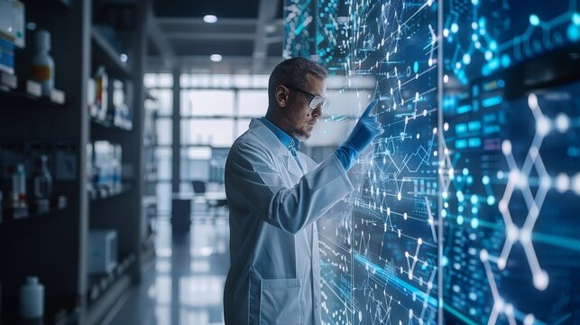 A modern healthcare innovation hub, integrating biotechnology research with digital health solutions