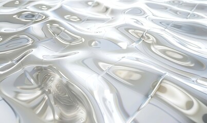 The close up of a glossy metal surface in white color with a soft focus. illustration of exuberant