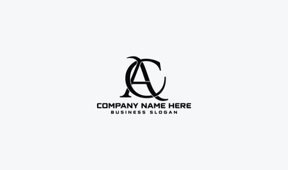 AC initial luxury ornament A and C monogram logo design symbol