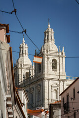 Monastery of São Vicente De Fora seen from the street in Lisbon, Portugal