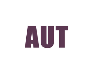 Fototapeta premium AUT logo design vector template