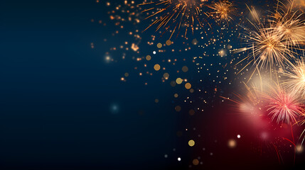 Fototapeta premium Fireworks background for celebration, holiday celebration concept