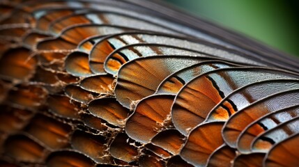 The intricate patterns of a butterfly's wing