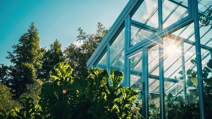 greenhouse where lettuce grows, lettuce farming ,Architecture minimalist HQ photo