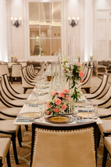 table setting in a restaurant