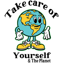 Happy Earth Mascot - Eco-Friendly Character Design