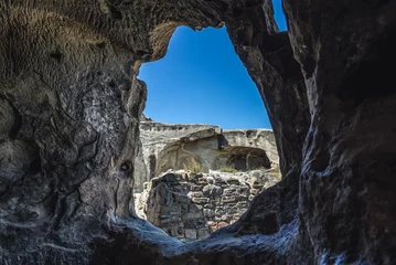 Fotobehang Uplistsikhe ancient rock-hewn town in Georgia © Fotokon
