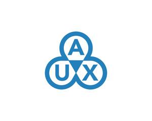 AUX Logo design vector template