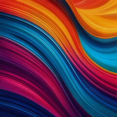 Naklejka premium vibrant colors flow in abstract wave pattern - generated by ai