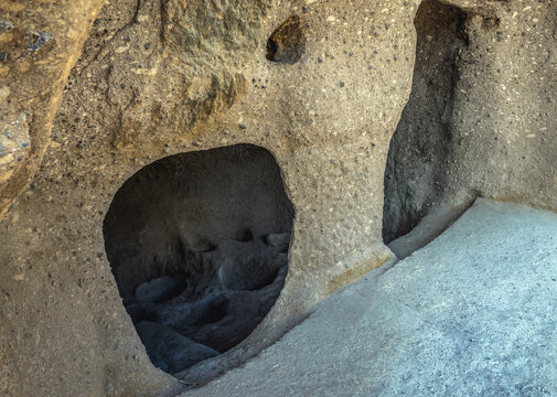 Vardzia cave monastery site on a slope of Erusheti Mountain, Georgia