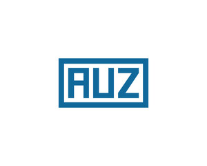 AUZ logo design vector template