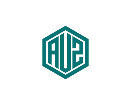 AUZ logo design vector template