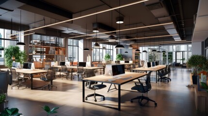A dynamic startup workspace with modern amenities