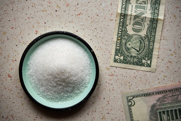 US banknote,  sugar