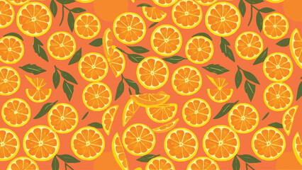 Flat Design Vector Illustration of a Orange 