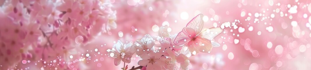 pure white flowers on a pink background - obrazy, fototapety, plakaty