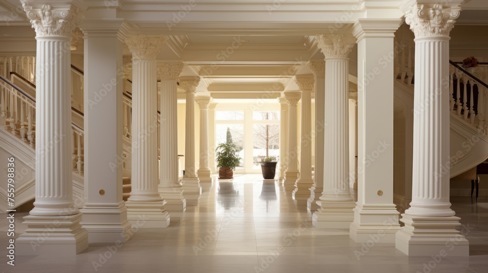 Poster decorative columns adding grandeur to a space