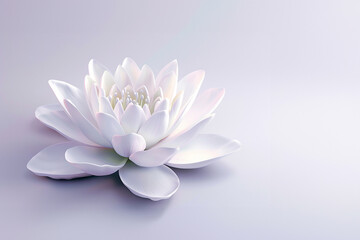 Lotus flower minimal illustration for packaging, corporate identity, labels, postcards, invitations.