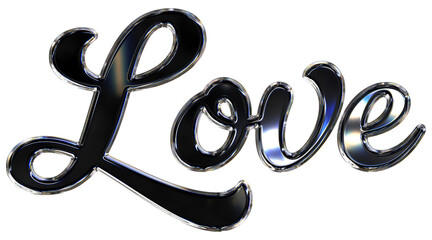 3D Love Word, typography, Glass letters, 3d render, Glass effect