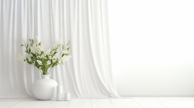 Serene white backdrop for tranquil compositions
