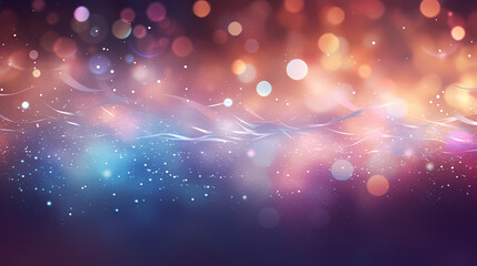 Fototapeta premium Wavy lines and bokeh lights