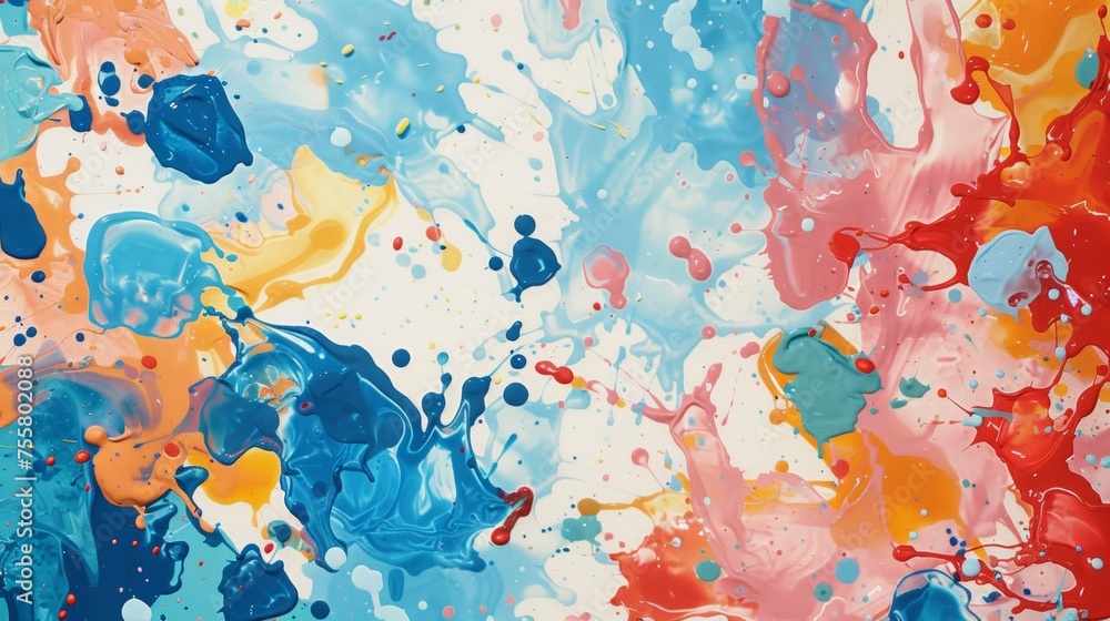 Poster vibrant liquid swirl patterns with luminous colors and abstract design elements