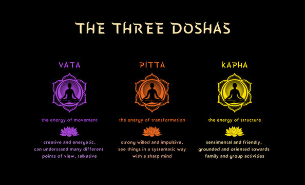 Ayurvedic Dosha Types Infographic poster