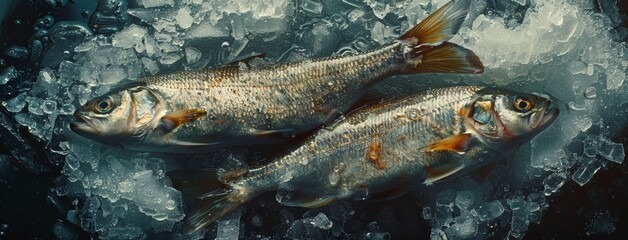 Chilled Fish on Ice, Fresh from the Catch