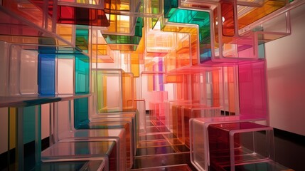 Abstract art installation with unique perspectives