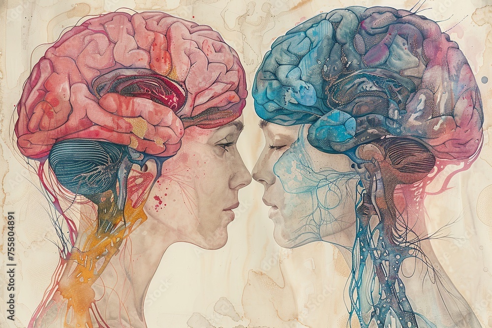 Poster This detailed illustration showcases the brain's limbic system, focusing on the amygdala, hippocampus, and parts of the limbic cortex. Each structure is subtly color-coded to highlight 