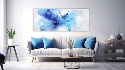 Artistic blue ambiance, a canvas of creativity and inspiration