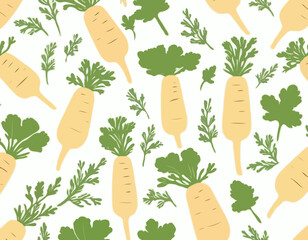Flat vector of Parsnip isolated on white background