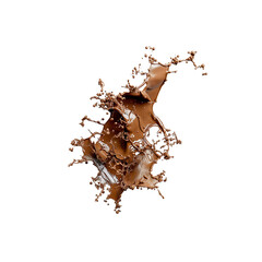 Splash of chocolate is splattered across, Cut out