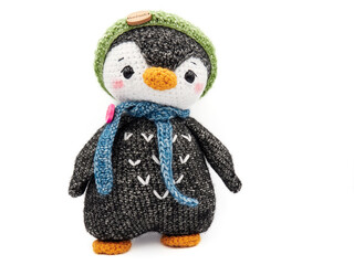 Penguin, handmade artisan toy