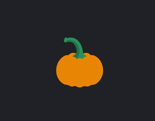 Pumpkin Flat Design Vegetable Icon
