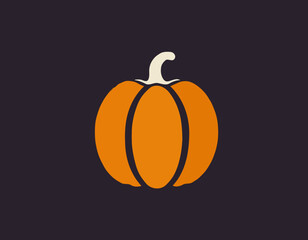 Pumpkin Flat Design Vegetable Icon
