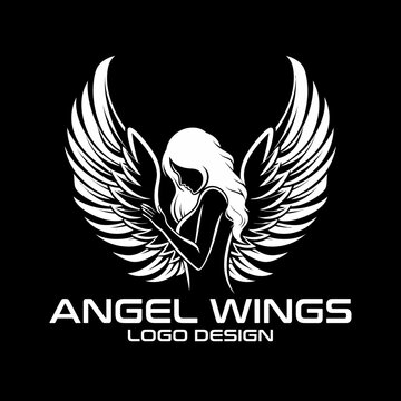 Angel Wings Vector Logo Design