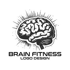 Brain Fitness Vector Logo Design