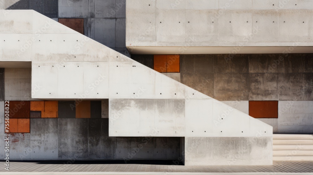 Aufkleber an abstract composition exploring the essence of brutalist design