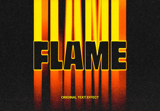Flame Fading Text Effect Mockup