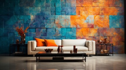 Intense and captivating texture featuring a mosaic of vibrant and dynamic colors