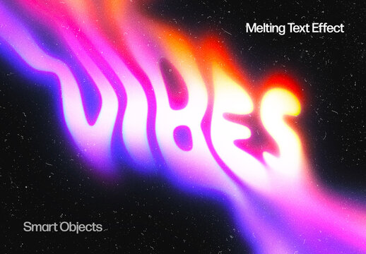 Melting Text Effect Mockup