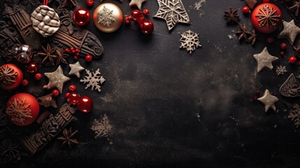 Modern top view of stylish holiday elements forming an attractive backdrop. - Powered by Adobe