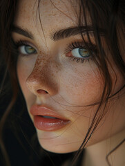 Portrait of a beautiful woman. Close-up