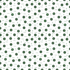 Trendy flat design vector illustration, on a green round background, seamless pattern